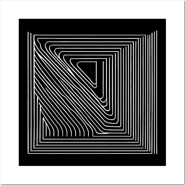 Not Perfect Visuals | Minimalist | NOptical Illusion | Triangle somewhere 2 Wall Art by Jumitu-Art